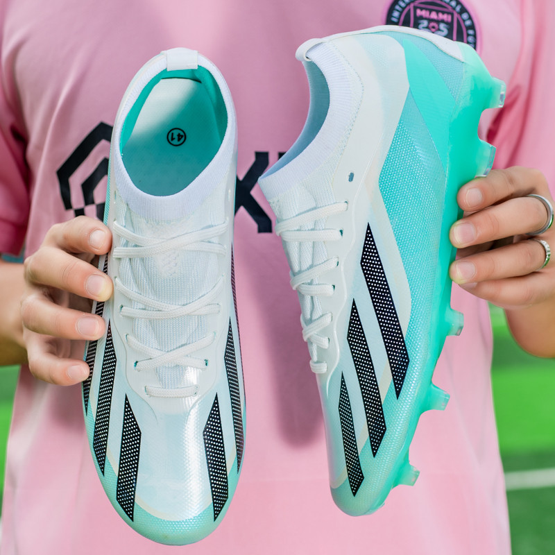 Sub star รองเท้าฟุตบอล ตีนตุ๊กแก หนังนุ่ม สีน้ำเงิน เขียว แสงจันทร์ สำหรับฝึกซ้อมกลางแจ้งบนสนามหญ้ามืออาชีพ