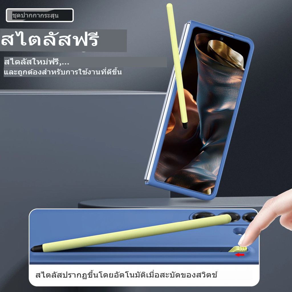 ฝาครอบโทรศัพท์ป้องกัน Samsung Galaxy Z Fold5 6 7 Case ฝาครอบป้องกันกระจกหน้าจอแบบรวมทุกอย่างพร้อมช่องเสียบปากกาPen HDcap - รูปที่ 3