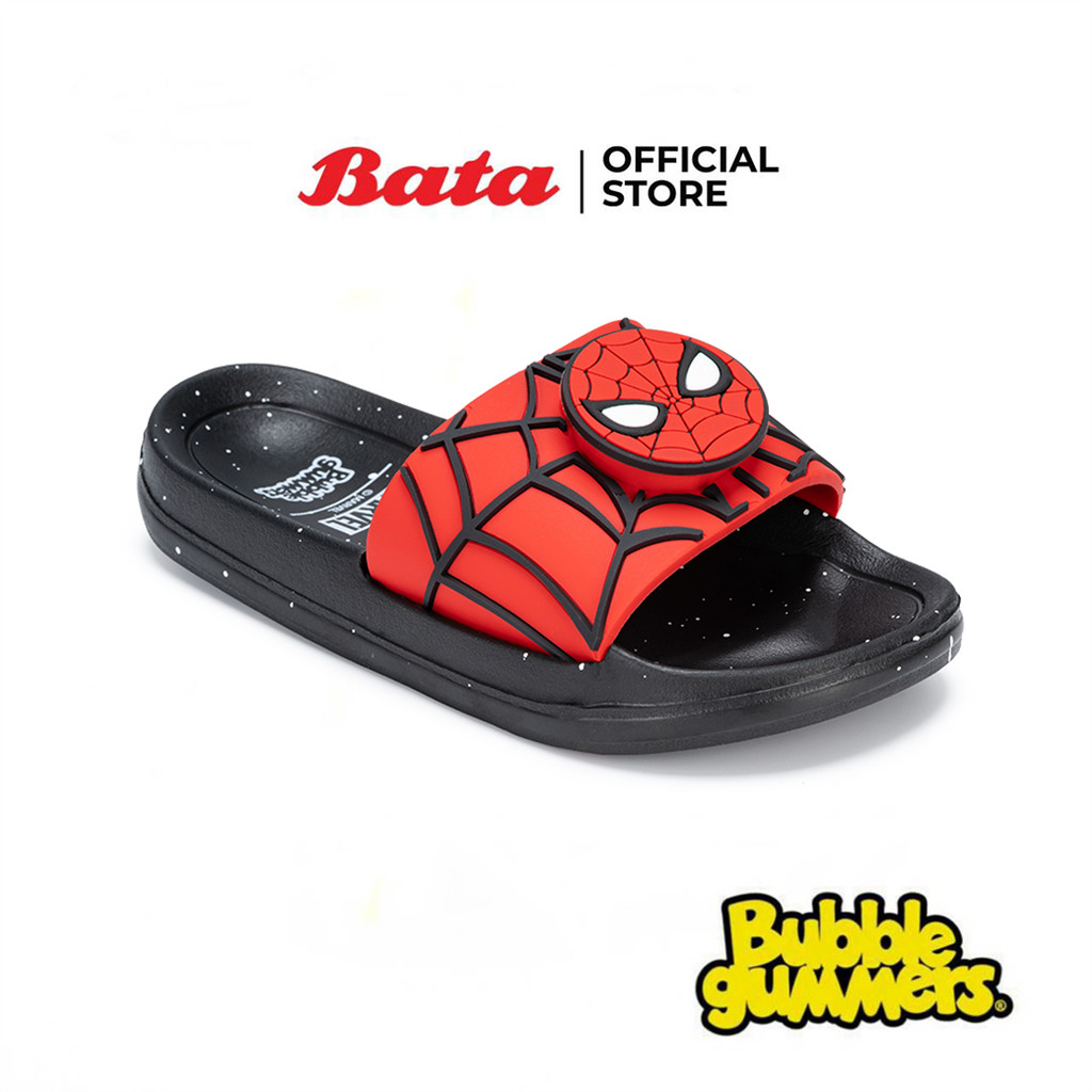 Bata บาจา BBG รองเท้าแตะแบบสวม สำหรับเด็กผู้ชาย รุ่น MARVEL สีดำแดงรหัส 3515107