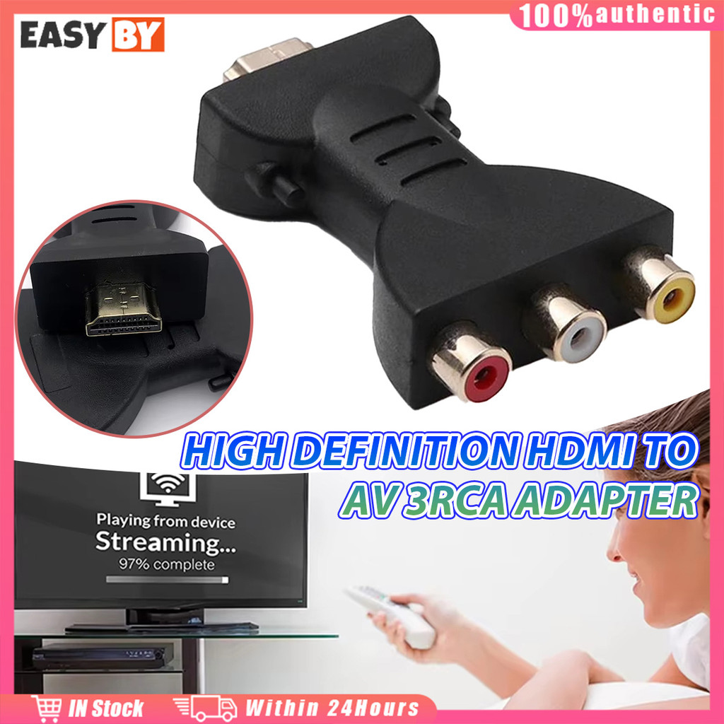 จัดส่งรวดเร็ว ขนาด7CM HDMI to 3RCA hdmi to av สำหรับHDTV PROJECTOR CAMERA MORITOR อุปกรณ์เสริม อเนกป