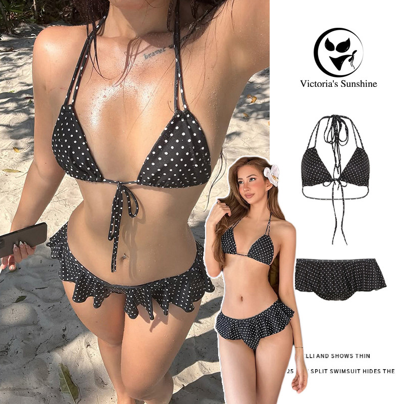 Victoria's บิกินี่ทูพีช bikini set polka dots สไตล์เซ็กซี่#1028