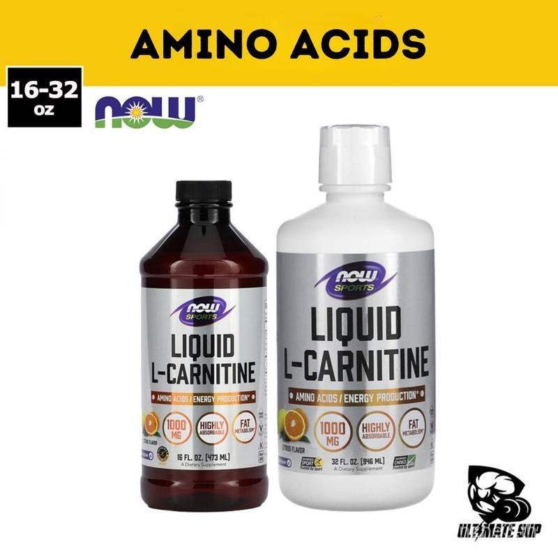 Now Sports Liquid L-Carnitine To Build Muscle, 1000mg, 16 oz (473ml) - 32 oz (946ml)