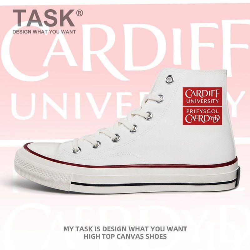TASK UK Wales Cariff University ที่กําหนดเองที่มีชื่อเสียง School Class Uniform รองเท้าผ้าใบคุณภาพสู