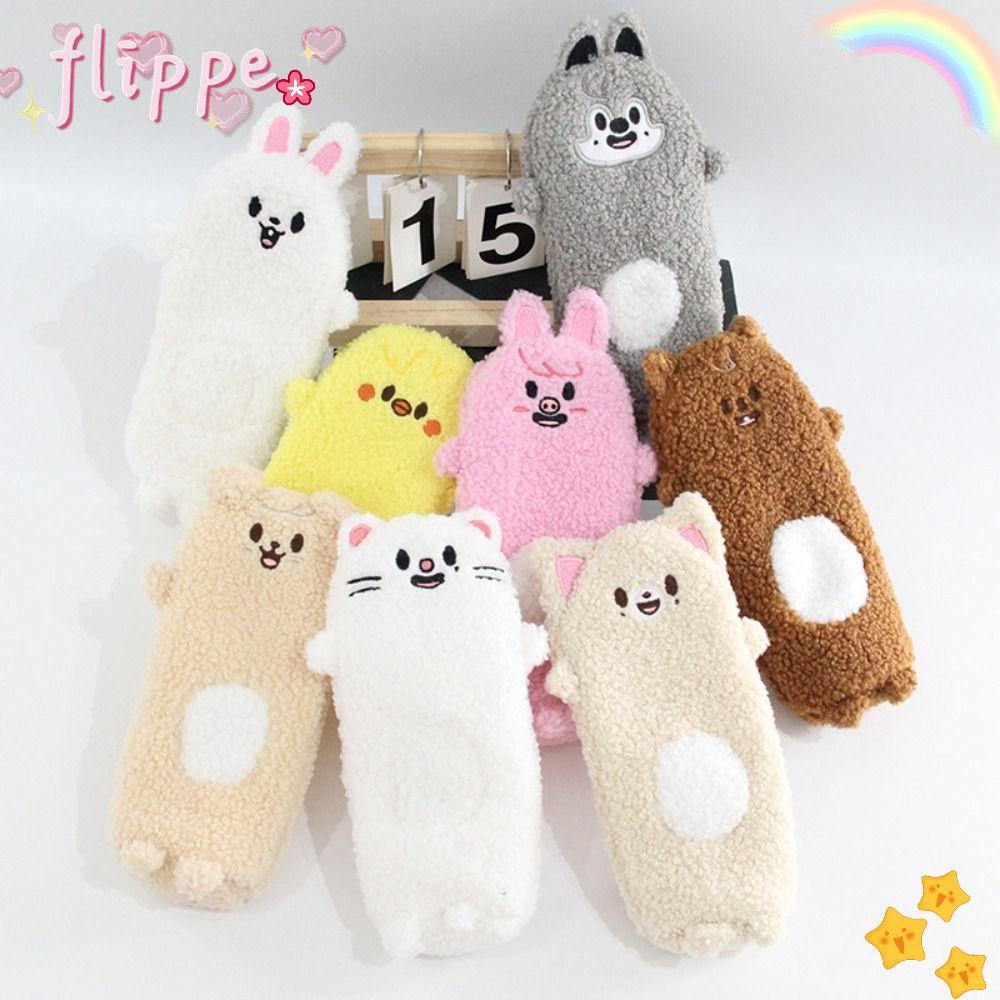 FIPE Skzoo Plush Pencil, ตุ๊กตาสัตว์ Plush วัสดุกระเป๋าปากกา, Kawaii Skzoo ความจุขนาดใหญ่กระเป๋าเก็บ