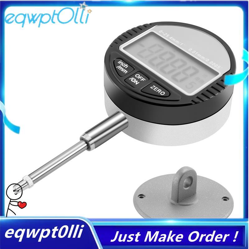 ^eQQ^ตัวบ่งชี้หน้าปัดดิจิตอล DTI 0.01 มม./.0005" ช่วง 0-25.4 มม./1" มาตรวัดนาฬิกา