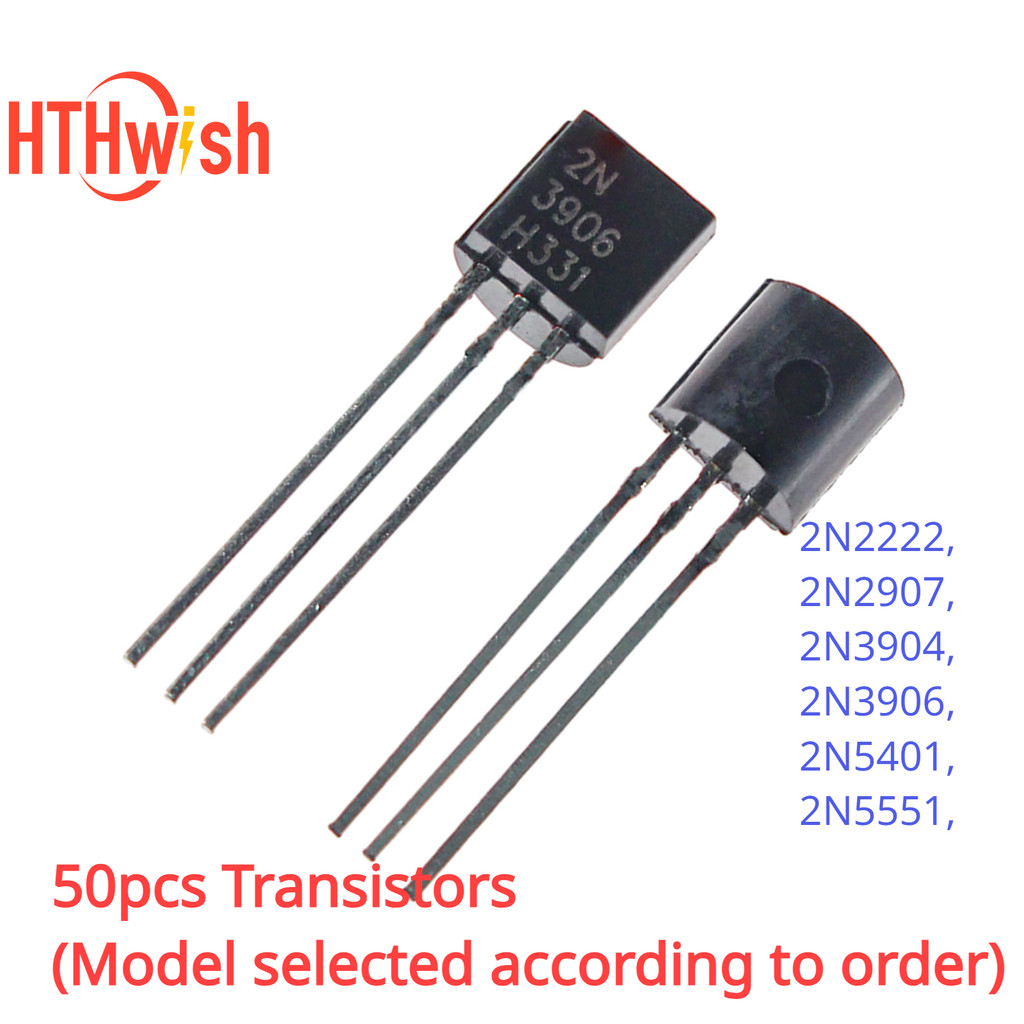 50pcs/lot Transistors 2N2222 2N2907 2N3904 2N3906 2N5401 2N5551 Transistor Kit Diy Electronic Kits