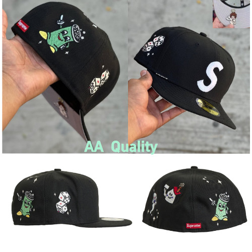 Su/pr/eme New/Era Character Emblem Cap สีดํา