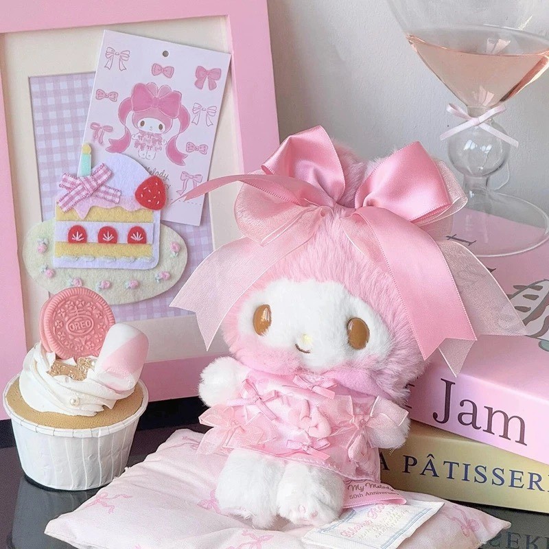 Sanrio 50Th Anniversary Bowknot My Melody Plushie ของเล่นน่ารัก Melody พวงกุญแจตุ๊กตากระเป๋าจี้เด็กของขวัญ ราคา ถูกที่สุด ดีลบีเคเค แกลเลอรีภาพที่ 3