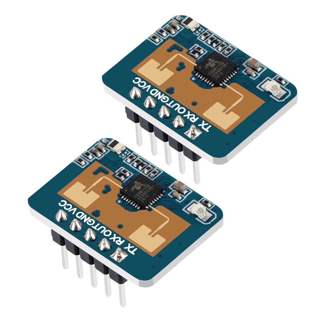 2 PCS LD2410C Sensor HLK-LD2410 โมดูลเรดาร์ Presence LD2410 เซ็นเซอร์เรดาร์แบบไม่สัมผัส 24GHz ISM Ba
