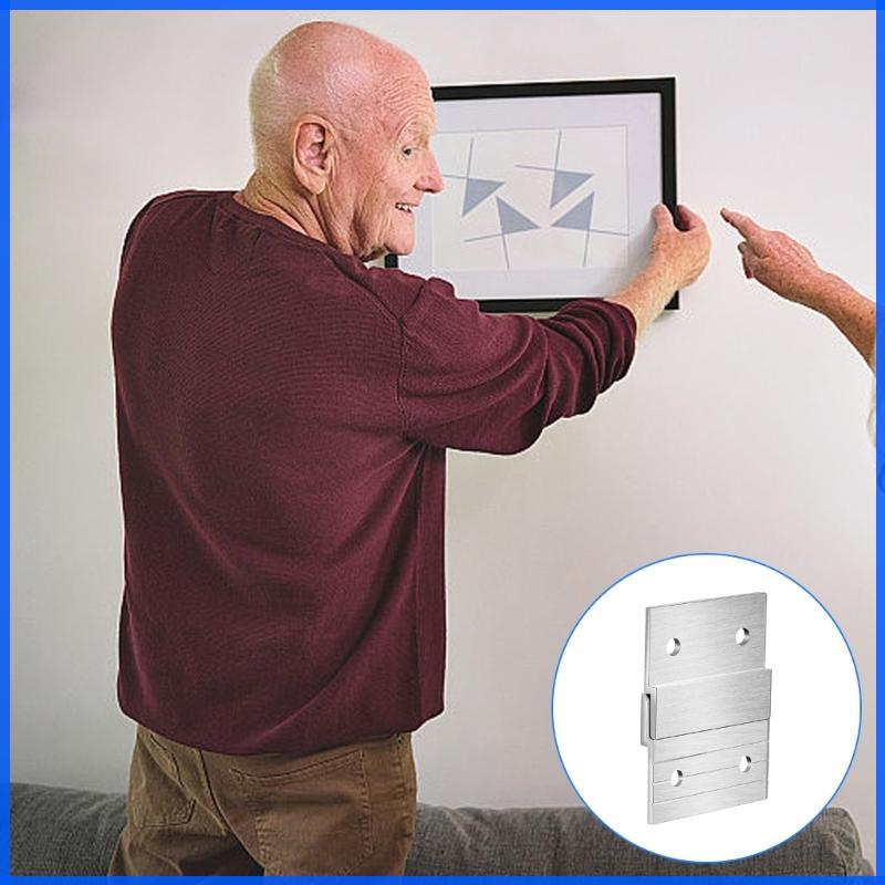 Con Pack Of 2 ชุด French Cleat Brackets Clear Picture Hanger สําหรับใช้ในผนังอเนกประสงค์