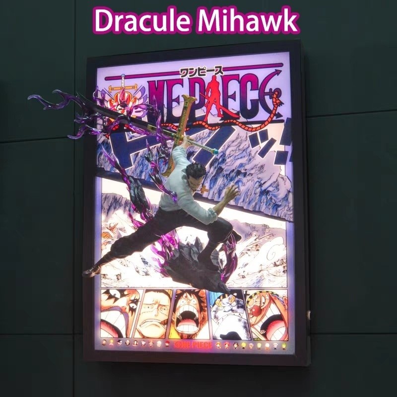 One Piece Dracule Mihawk 3D figure Art Anime Figure picture Night Light Display Lamp For Fans Collec