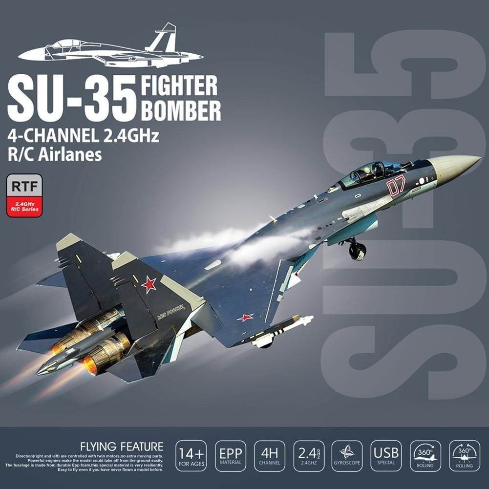 SU35 2.4G Glider RC Drone SU35 Remote Control Glider Six Axis Gyro Fixed Wing Flight LED Night Fligh