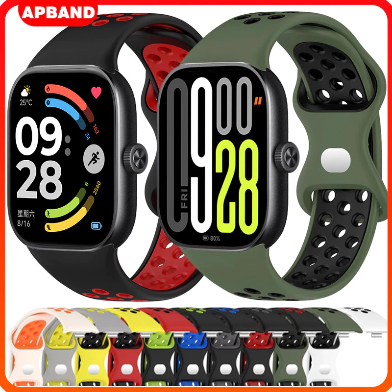 สายนาฬิกา for Redmi watch 6 5 4 สายนาฬิกาสมาร์ท for Xiaomi band 8 9 10 Pro สายยางซิลิโคนสายรัดข้อมือเปลี่ยนสายรัด