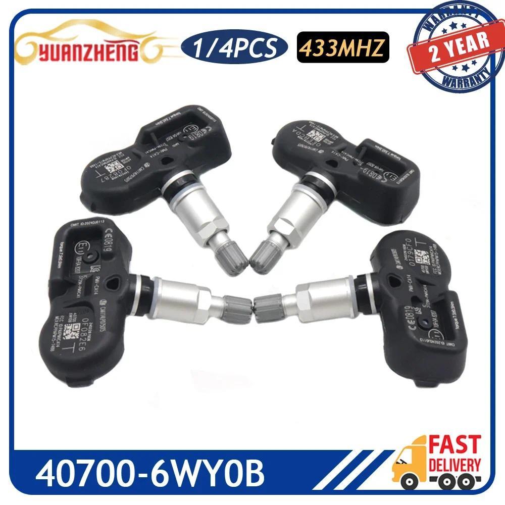 40700-6WY0B เซ็นเซอร์ความดันยางสําหรับ Infiniti Q70 Qx QX50 QX70 QX80 2013-2020 433MHz เซ็นเซอร์ TPM