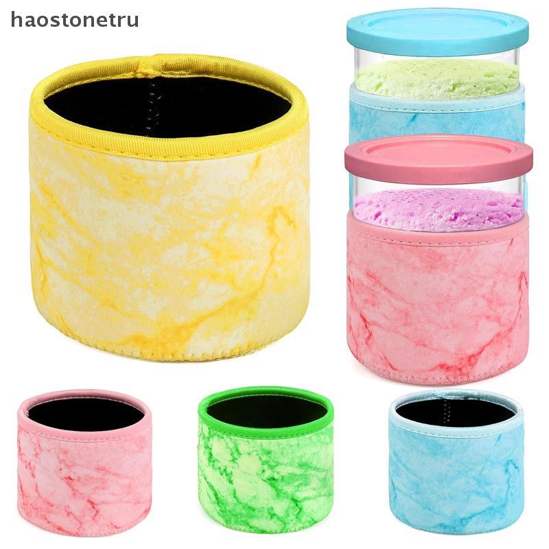 OST 4 ชิ้นไอศกรีมถ้วยสําหรับ Ninja NC501 Pints Reusable Neoprene แขนป้องกันการควบแน่นลื่นฉนวน 16/24O