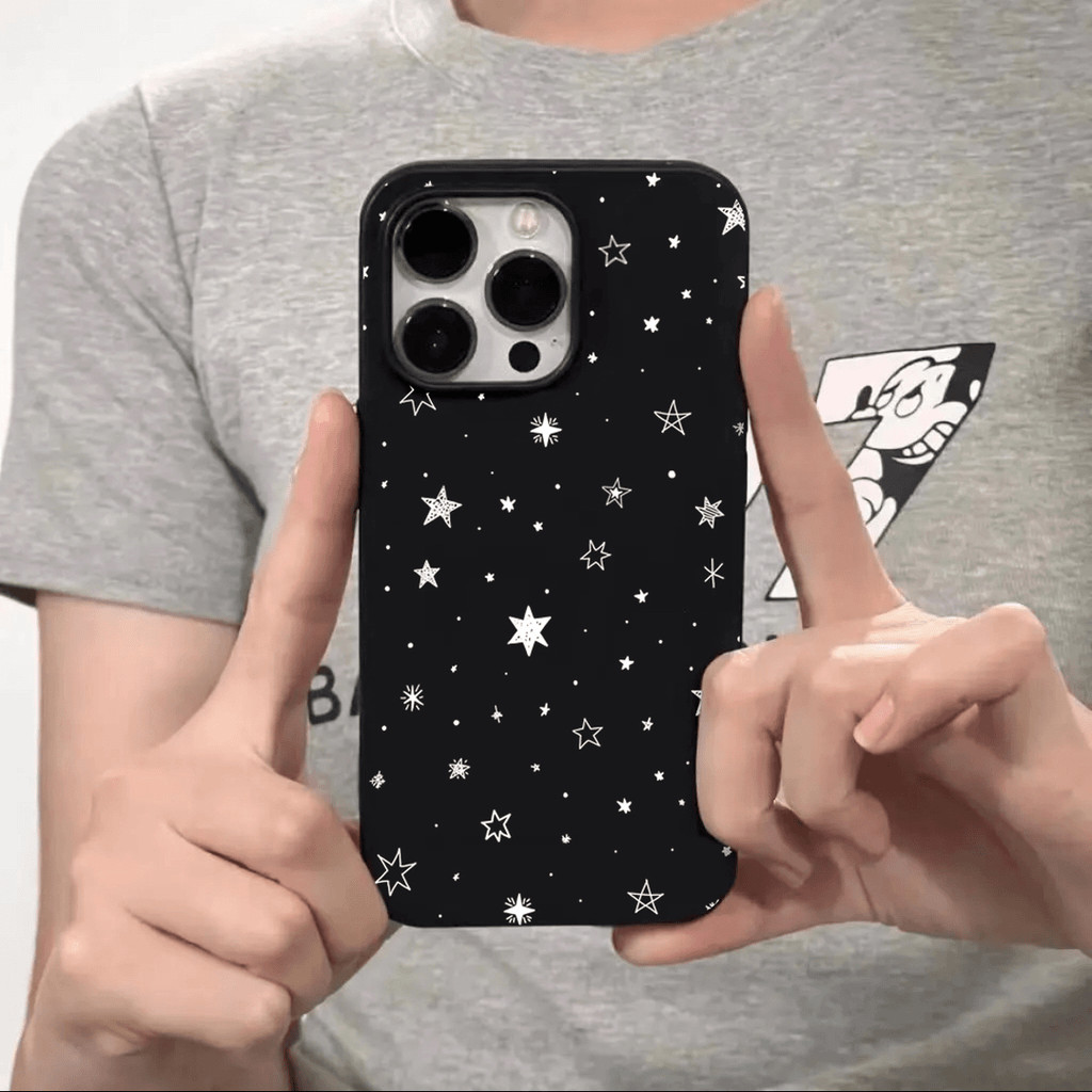 เคสมือถือ แบบนิ่ม ลายดาวห้าแฉก สําหรับ 15 Pro Max 14 Pro 14 Pro Max 13 Pro 13 Pro Max 16 Pro 12 Pro Max XR Xs Max 7P 8P ราคา ถูกที่สุด ดีลบีเคเค แกลเลอรีภาพที่ 6