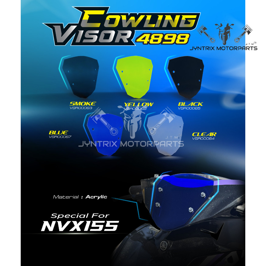 ESPADA Visor Shield NVX155 V1 NVX155 V2 ล้างควันสีดํามะนาวสีฟ้า Cowling Visor NVX155 VISOR AEROX155