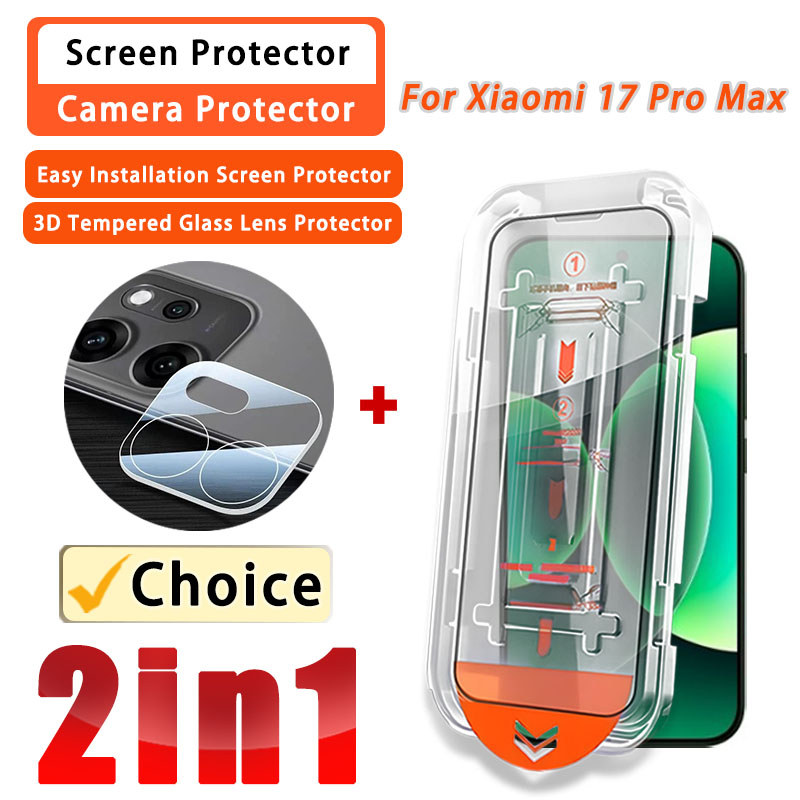 ฟิล์มกระจกนิรภัย 8K HD สำหรับ Xiaomi 17 Pro Max สำหรับ Xiaomi 17 Pro Max 15 15T 14 14T 13 13T Pro เครื่องป้องกันเลนส์กระจก 3D & ฟิล์มกันรอยหน้าจอติดตั้งง่าย ทำความสะอาดง่าย