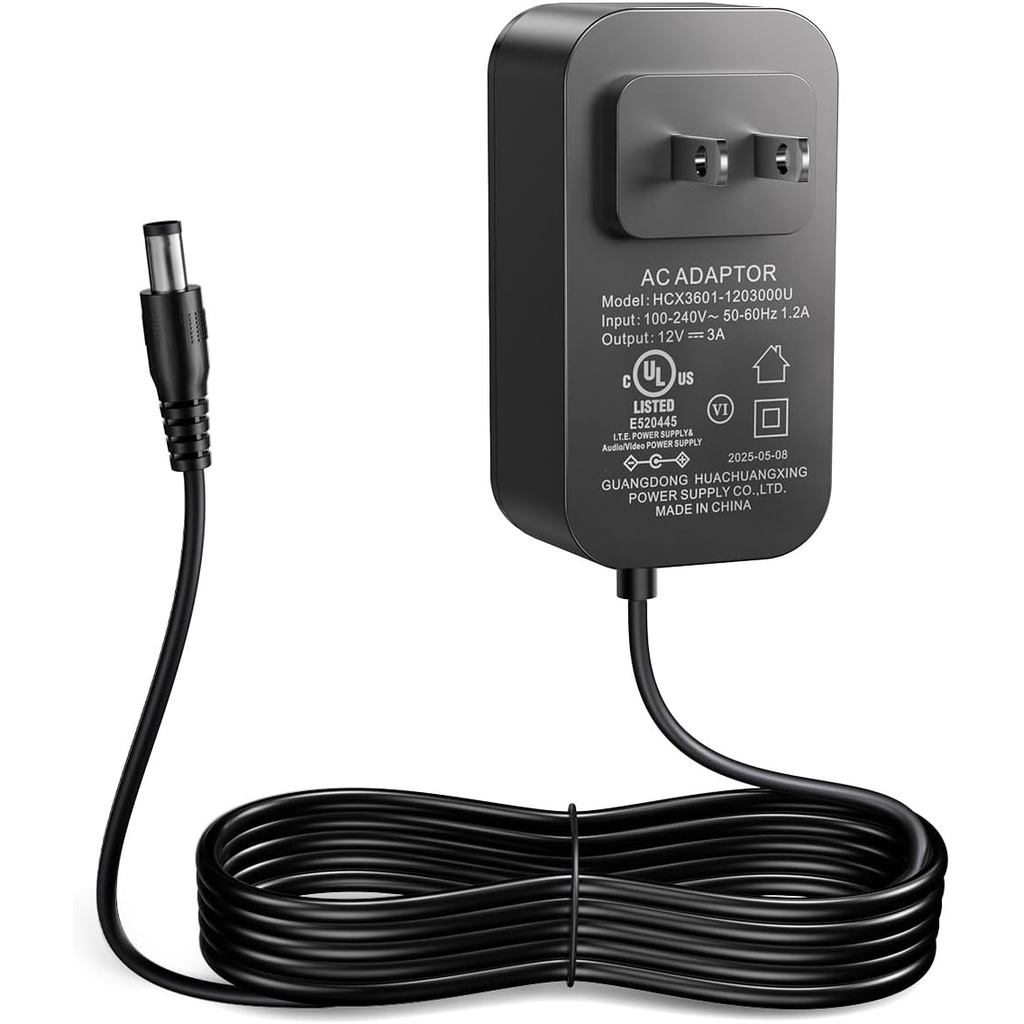 Llano V10 / V12 / V12 Ultra / V13 แล็ปท็อป Cooling Pad Power Adapter – อินพุต 12V/3A 36W พร้อมสายชาร
