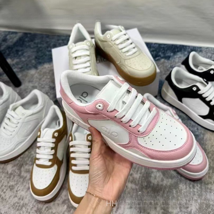 รองเท้า Alo Kendou Jisoo สำหรับทั้งผู้ชายและผู้หญิง รองเท้าจริงแบบกีฬา พื้นหนาและเบาสบาย สีขาว