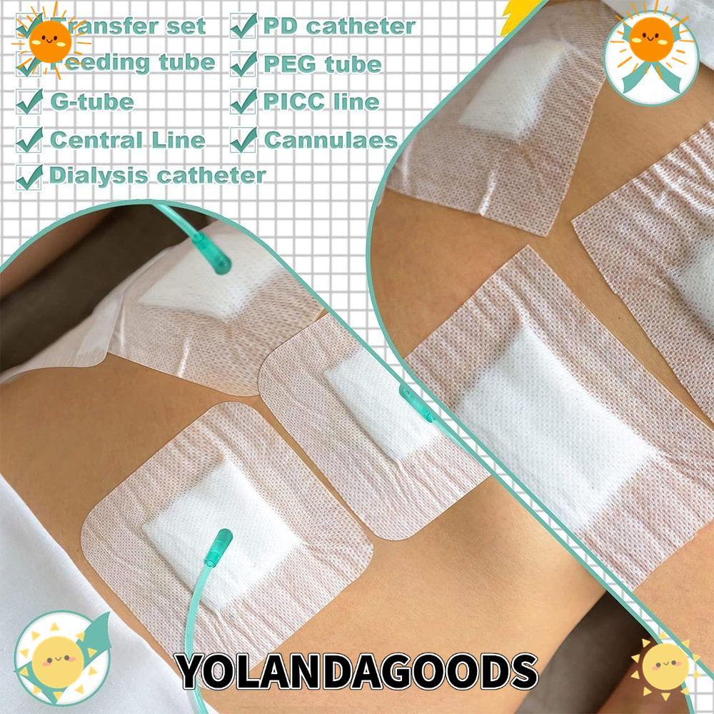 YOLANDAGOODS1 10pcs Chest Catheter Cover, Gtube Supplies Peritoneal Diatherin Feeding Tube Pad, ทนทา
