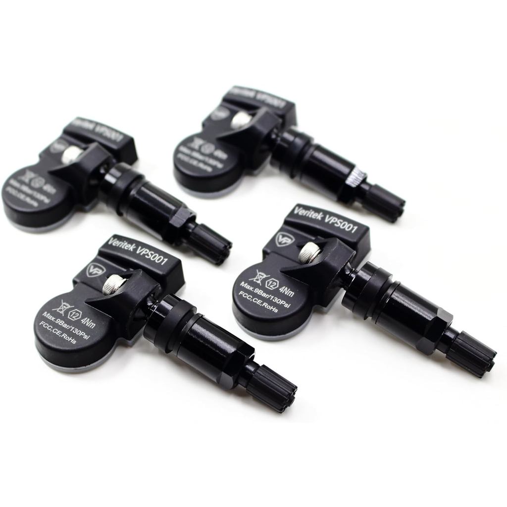 ชุด 4 ชิ้น Veritek VPS001 TPMS 433mhz เซ็นเซอร์ความดันยางสําหรับ Porsche Volkswagen OE Part # 9A7907