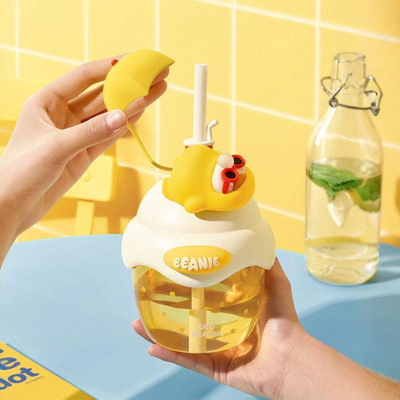 ของแท้ POPMART Pucky Pucky Pucky Egg Egg Bean Series Straw Cup Figure สินค้า