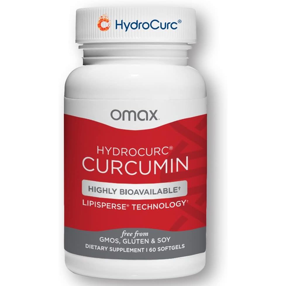 Omax HydroCurmeric Curcumin Softgels, Biomailable สูง, ความเจริญพันธุ์อนุภาคนาโนและการดูดซึม (60 ซอฟ