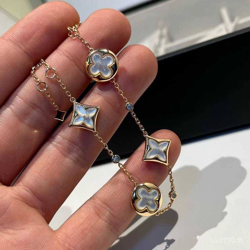 สร้อยข้อมือและสร้อยคอมุกมาร์머โรーズโกลด์สำหรับผู้หญิงเคลือบดอนกี้ 18KV พร้อมเพชร