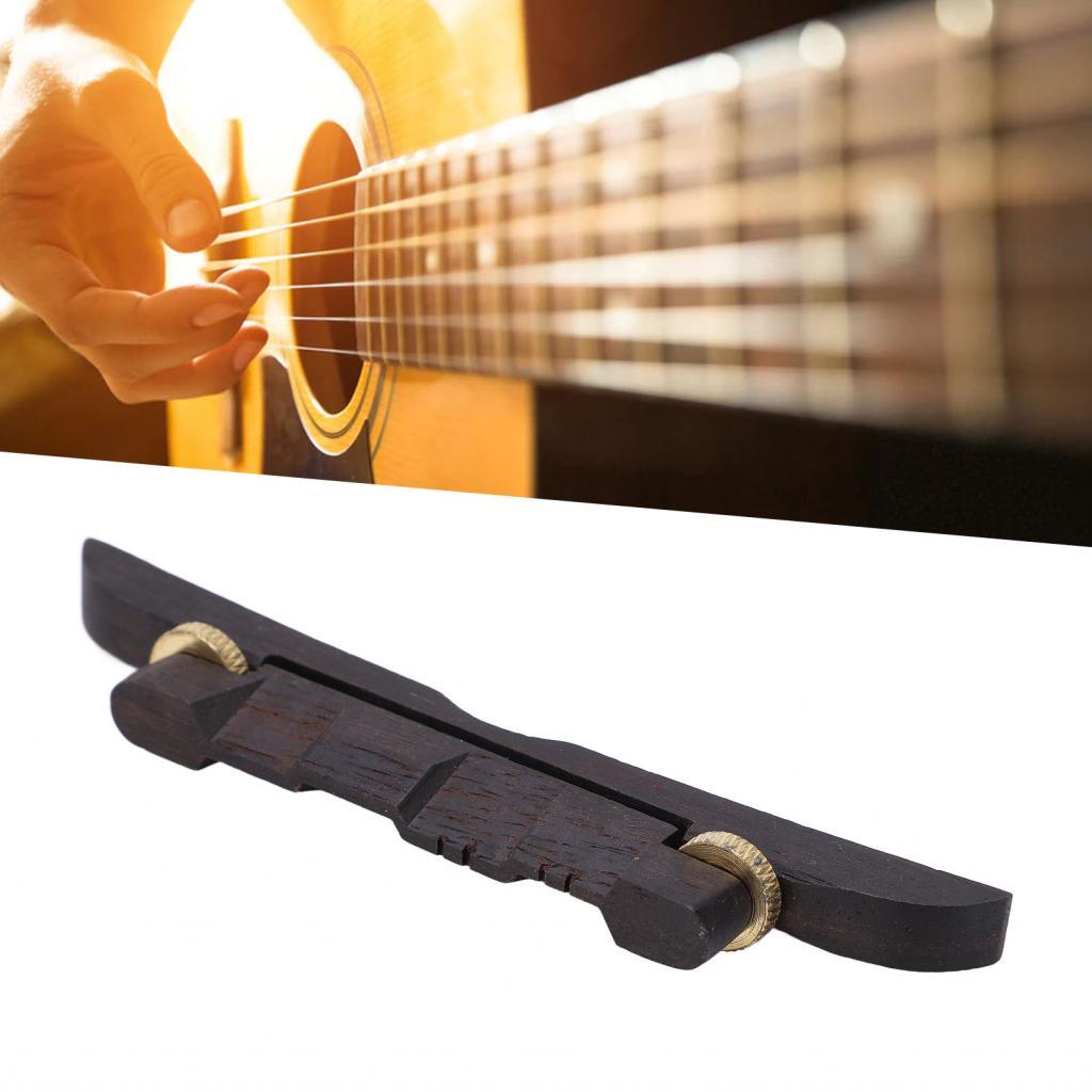 Ebony String Bridge ขนาดกะทัดรัด Mandolin สําหรับ Stringed Instruments Repair