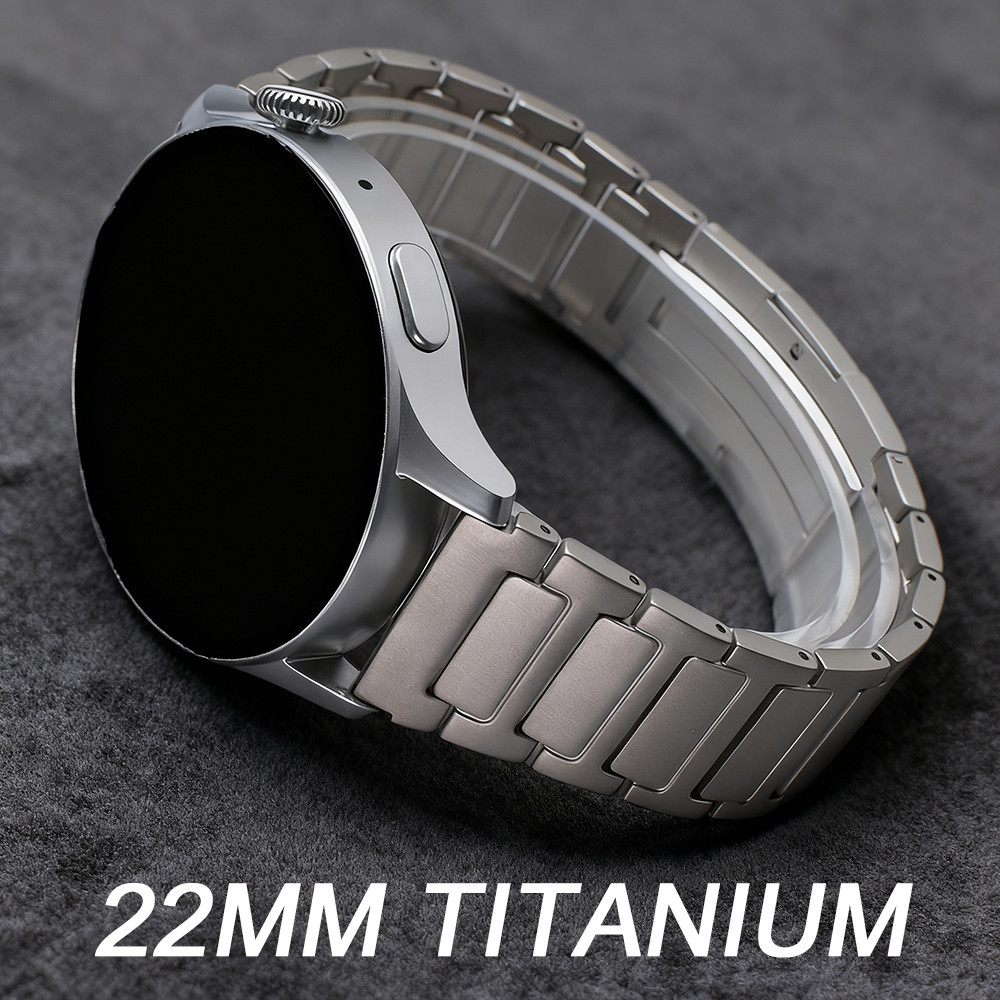 22 มม.ไทเทเนียมสําหรับนาฬิกา Huawei GT6 Pro 46 มม.GT5 Pro GT4 46 มม. Ultimate Mans โลหะหรูหราสําหรับ Amazfit Balance GTR 4 3 2