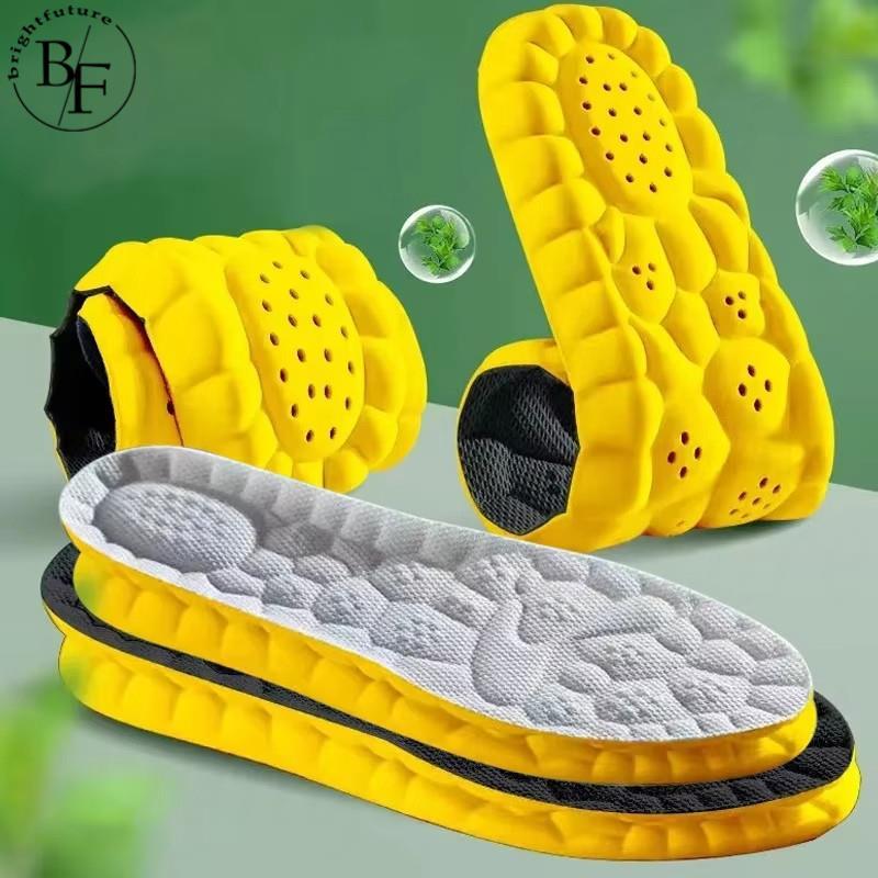1 คู่กีฬา Insoles PU สูงยืด Shock ทน Antibiotic Anti-odorant Breathable Insoles สบายสําหรับรองเท้าเบาะ