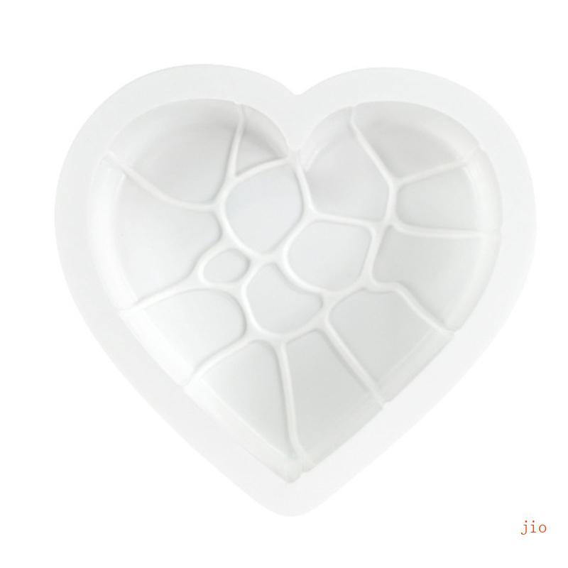 Jio Crack Heart Molds ทํามูสแม่พิมพ์เค้กสําหรับทําช็อคโกแลตฟองดอง