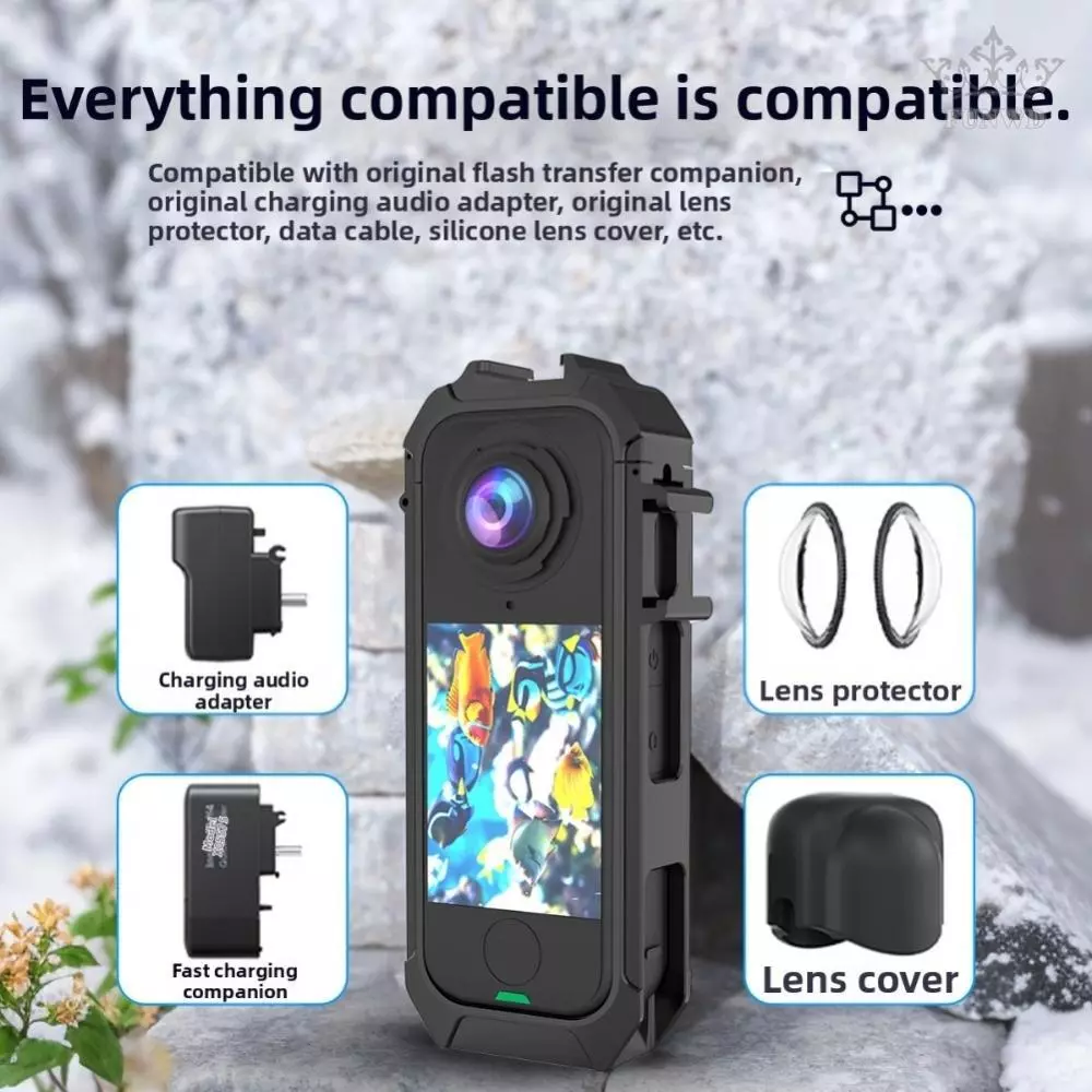 Insta360 X4 Air Frame Cage ABS Material with Magnetic Cold Shoe thumbnail 5