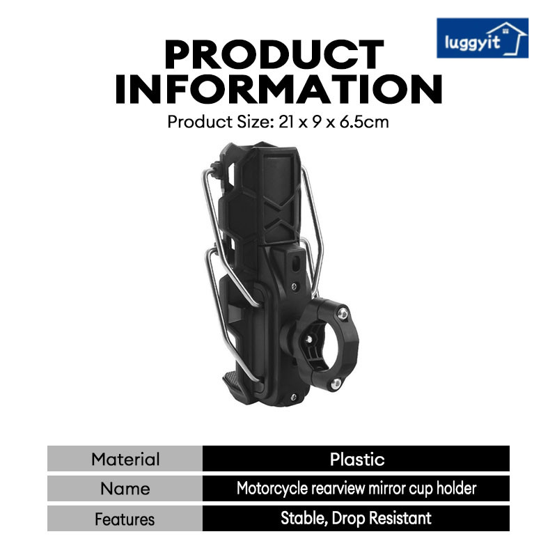 ที่วางแก้วน้ำมอเตอร์ไซด์ สำหรับติดจักรยานและมอเตอร์ไซคไซด์หมุนได้ ปรับได้ ทนทาน360องศาหมุนได้สีดํารถจักรยานยนต์กันชนถ้== - รูปที่ 4