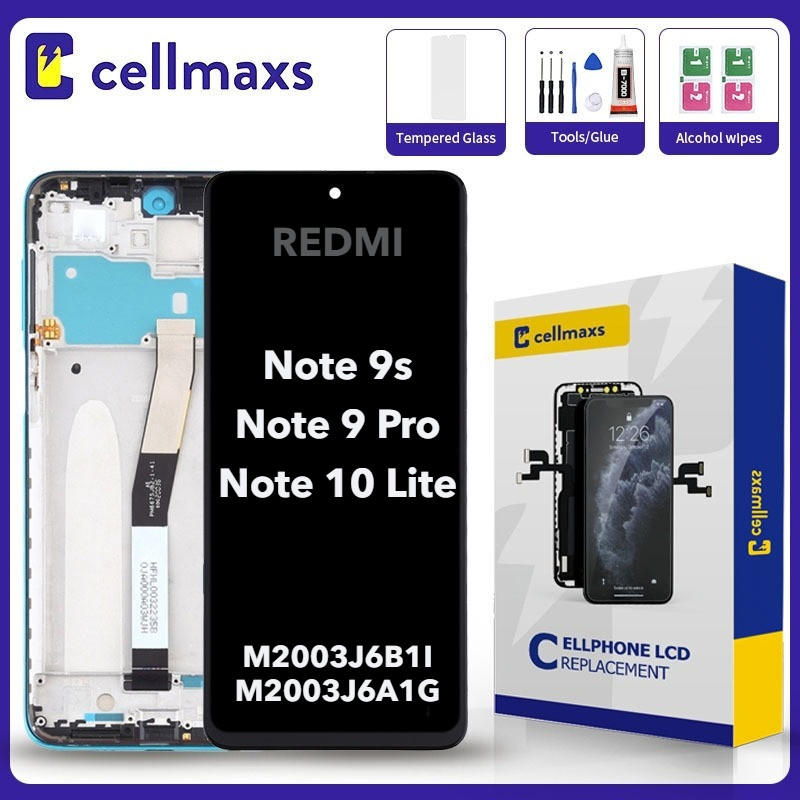 สําหรับ XIAOMI REDMI หมายเหตุ 9S 9 Pro Max 10 Lite M2003J6A1G M2003J6B2G M2003J6B1I LCD หน้าจอสัมผัส