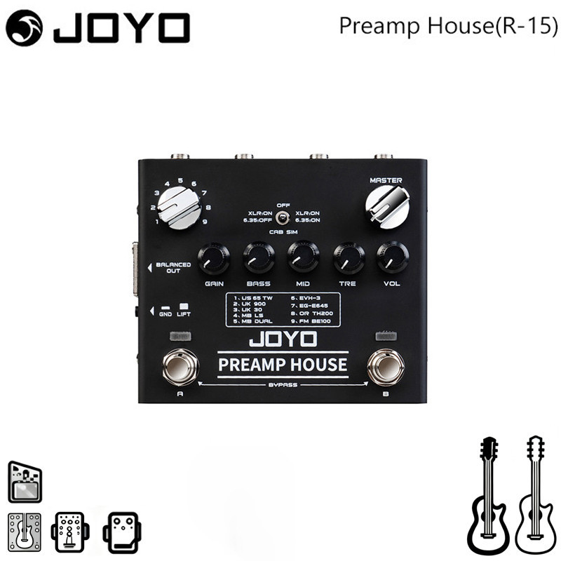 JOYO R-15 Preamp House ตู้จําลองกีตาร์เหยียบ R 15 Preamp House