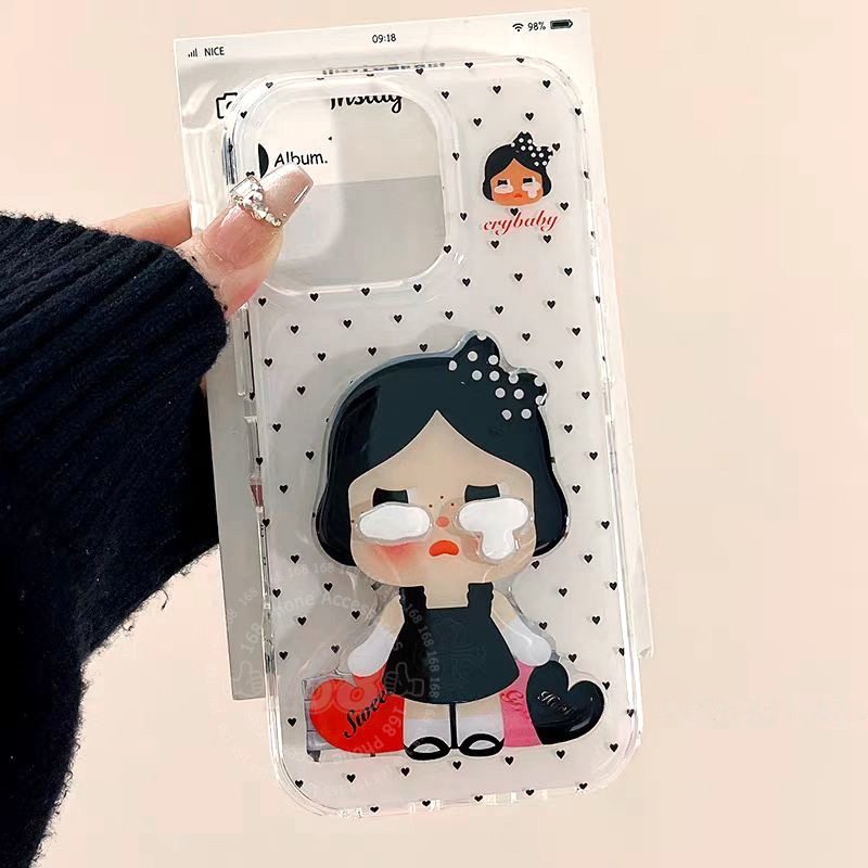 เคส Vivo V60 V50 เคส Vivo V60 Lite Case เคสน่ารัก CryBaby Molly กันกระแทก พร้อมขาตั้งโทรศัพท์ซ่อน กระจกแต่งหน้า ขอบนุ่ม ใสด้านหลัง แข็งด้านหลัง เหมาะสำหรับเด็กผู้หญิง นักเรียน และผู้หญิง - รูปที่ 2