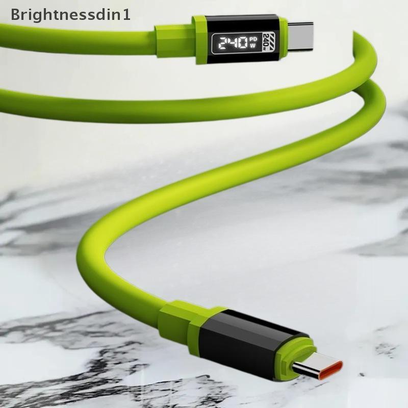 [Brightnessdin] 240W 1.5m Fast CHARGING USB Type-C ถึง Type-C พร้อมจอแสดงผลพลังงานเรียลไทม์สําหรับโท