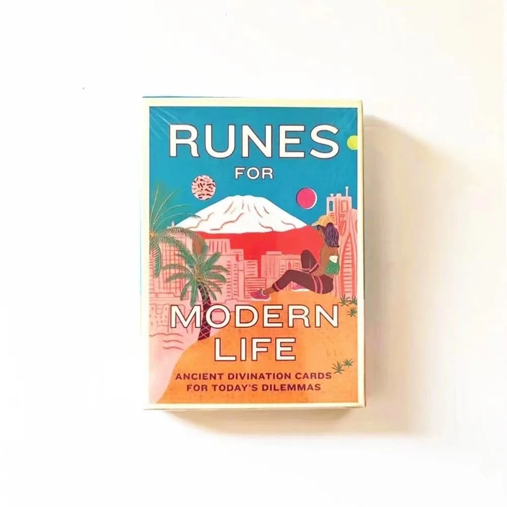 Runes สําหรับชีวิตสมัยใหม่ Oracle การ์ด Tarot Deck ไพ่ทาโรต์เกมกระดาน Oracle การ์ด Tarot Deck Divina
