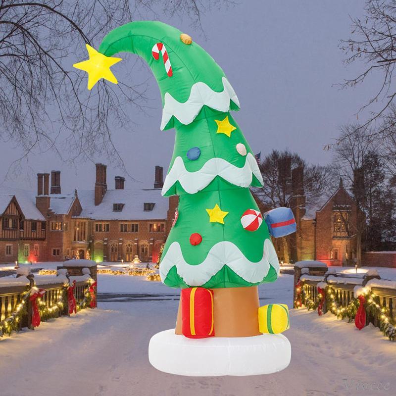 [Viocee] ต้นคริสต์มาสเป่าลม 6 ฟุตตลกพร้อมไฟ LED Weatherproof Xmas Decor