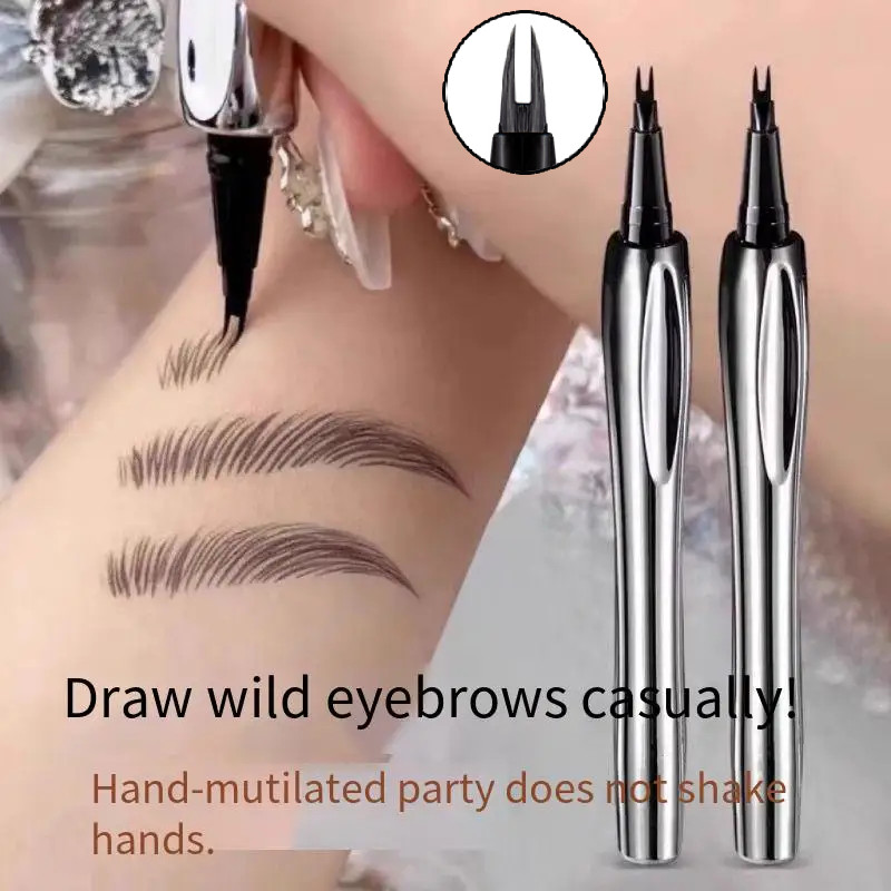 AMG กันน้ํา 2 ส้อมเคล็ดลับคิ้ว Dual-Ended Brow ดินสอล่างขนตาอายไลเนอร์ดินสอเขียนคิ้วดินสอเขียนคิ้วติ