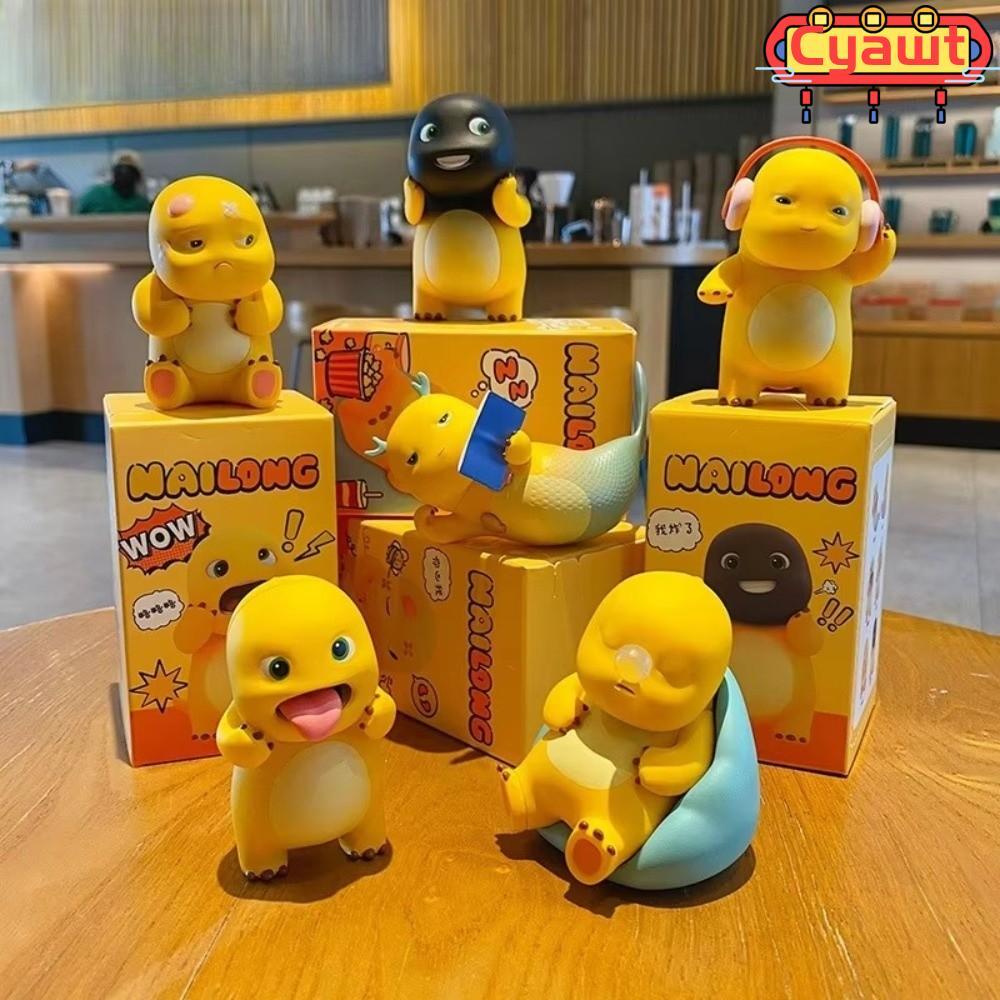CYAWT Nailong Figures, Action Figure Funny Pose Box, รูปปั้นสะสมน่ารัก Miniature Dino รูปที่สะสมสําห