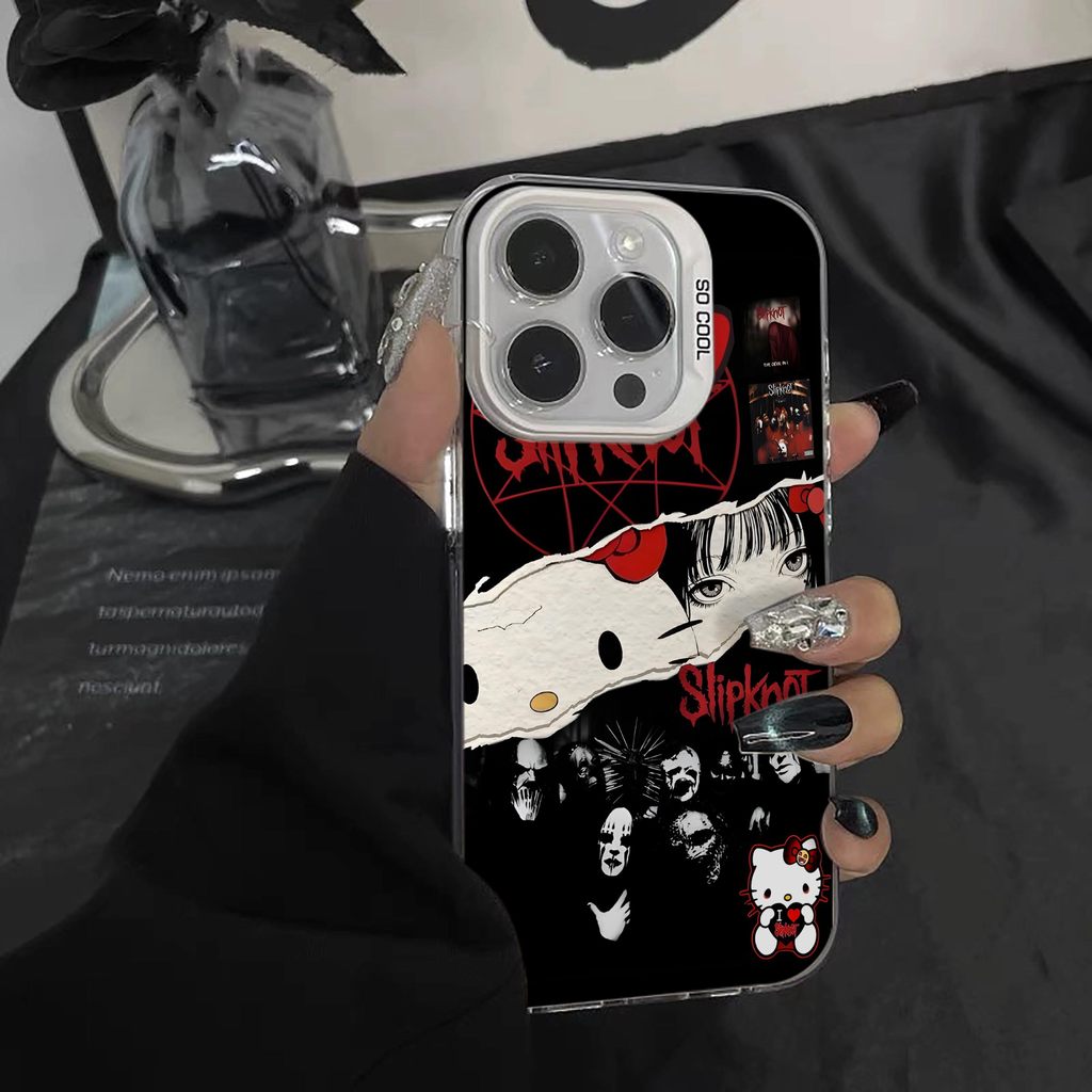 เคสไอโฟนiPhone 17 Pro Maxจุนจิ อิโตะ โทมิเอะ X ซานริโอSimple สีทึบ Frosted Electroplate เลนส์ป้องกันเคสโทรศัพท์สําหรับ iPhone 17 Pro Max 16 15 14 13 12 11 7 8 Plus X Xr Xs Max - รูปที่ 2