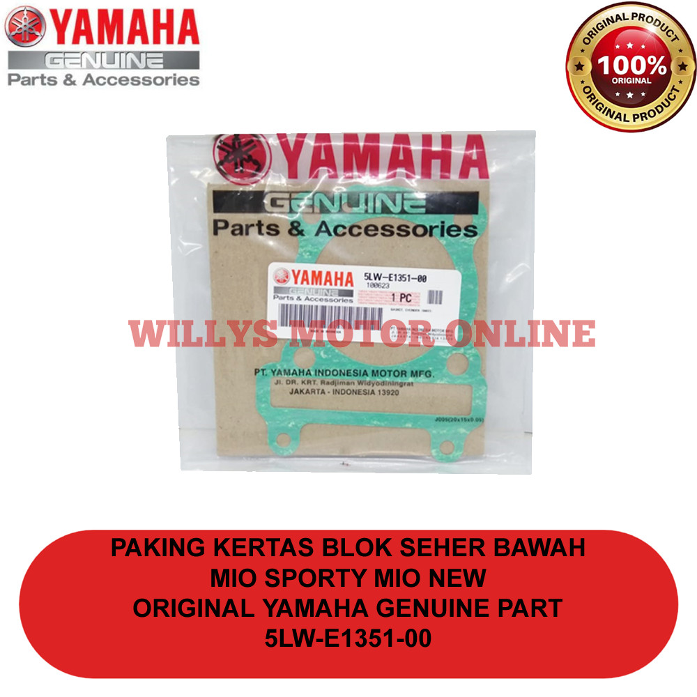 Original Mio Sporty Mio New Soul ปะเก็นบล็อกลูกสูบล่าง 5LW-E1351-00 / ปะเก็น Mio TP (กระดาษ)