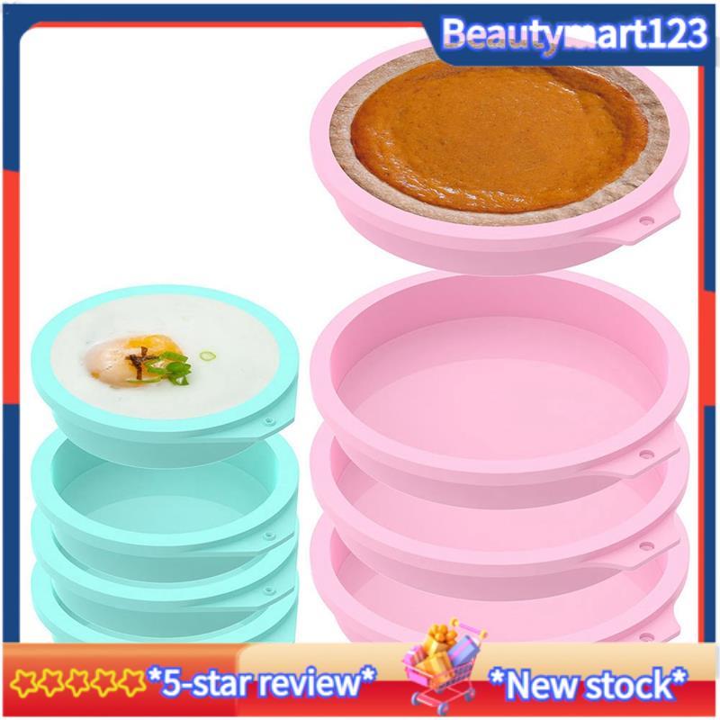 BMSilicone Egg Boiler Mold Cup Nonstick Egg Poacher Cups Cyan&Pink 1Set