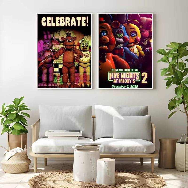 Fnaf Five-nights-At-Freddys โปสเตอร์คลาสสิก Wall art รูปที่ 2