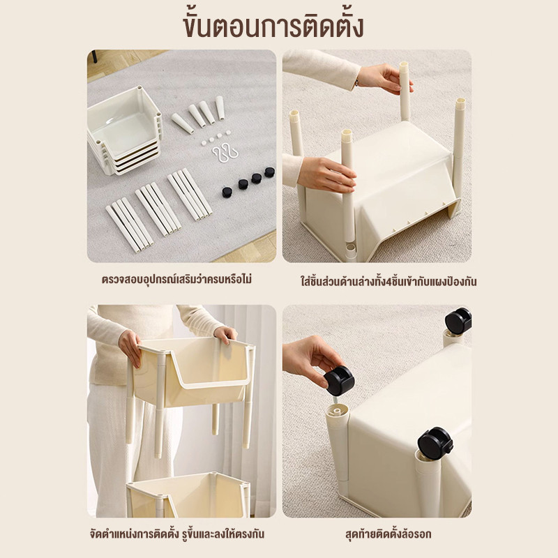 Organixo ชั้นวางอเนกประสงค์ รับน้ำหนักดี วัสดุหนาเกรดอาหาร ปลอดภัย เหมาะของเล่นและของใช้เด็ก - รูปที่ 7