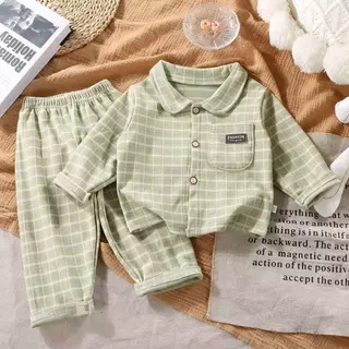 Fashion4 ชุดนอนลายสก็อต พร้อมเสื้อกันหนาวฟลีซ สำหรับเด็กชายและเด็กหญิง วัสดุเนื้อนุ่ม สวมใส่สบาย เหมาะสำหรับอากาศเย็น