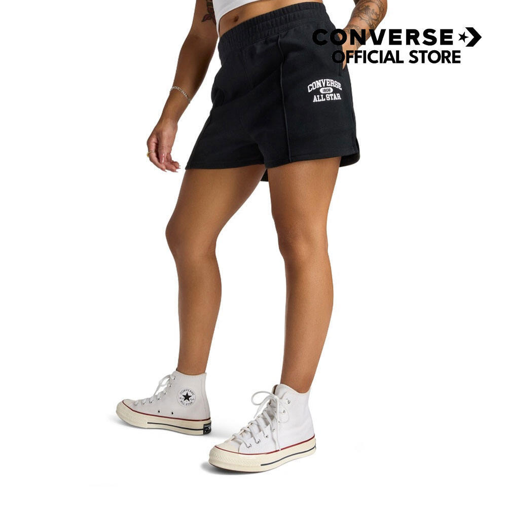 CONVERSE กางเกง RETRO CHUCK SPORTY SHORTS BLACK ผู้หญิง 1426776AF_F4BKXX